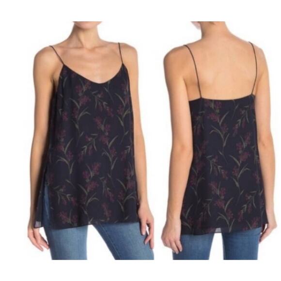 Theory Odete B Rosedale Silk Floral Swing Tank Top Small - Picture 1 of 9